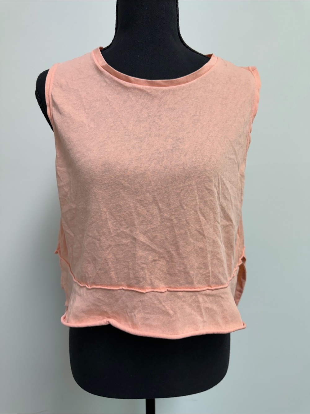 Kimberly C Sleeveless Peach Crop Top